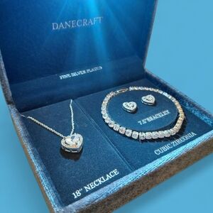Craft Silver Plated Jewelry Set with Cubic Zirconia